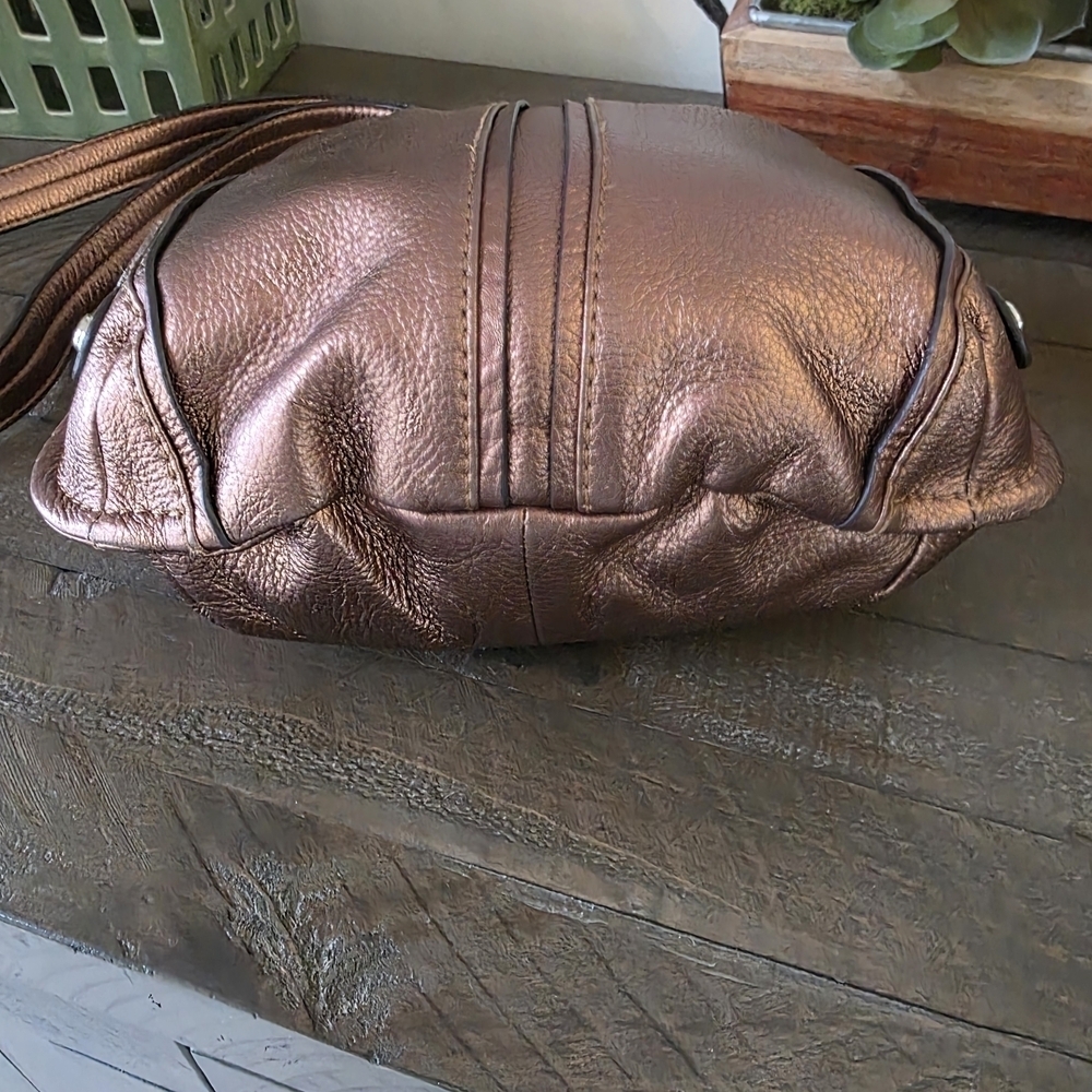 B. Makwowsky Copper Leather Crossbody Bag NWT - Picture 8 of 12